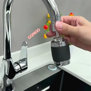 GOMOO 360° Rotating Faucet Water Filter Adapter – Anti-Splash Water Saving Kitchen Purifier