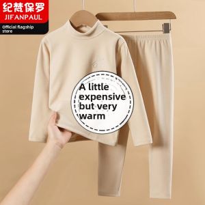 JIFANPAUL | Thermal Warmth Half-high Collar Underwear Set For Children