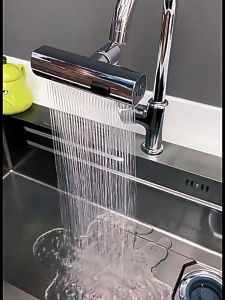 4 IN 1 Sink Waterfall Kitchen Faucet Multifunctional Splash-proof 360° Kitchen Faucet Accessories