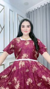 Ginza - Pakaian Wanita Dress List Renda Rempel Katun Rayon