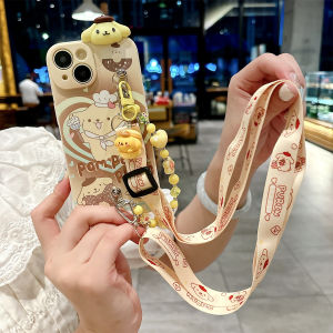 Cute Dinosaur Phone Case for Huawei Mate 20/A20 Crossbody Strap Soft Silicone Full Edge Protection Anti-Fall Environmentally Friendly