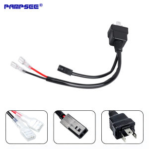 H4 9003 LED Relay Cable Adapter Bi LED Headlights Controller Wiring Lighting System H4 Socket Cable Wiring Bi Projector Lens