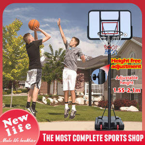 【COD】Mobile Basketball Hoops Stand Outdoor Indoor Mobile Basketball Stand 165-201CM Adjustable Height Basketball Stand With Stand Adjustable Children and Youth Basketball Stand Mobile Basketball Stand Basketball Training Stand Basketball Stand