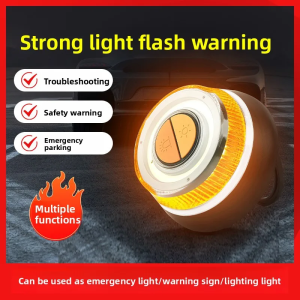 2 Light Modes Car Emergency Beacon Light Battery Version Induction Strobe Flashing Warning Light Help Flash Safety Signal Lamp