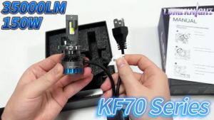 LumiKnight 2x H4 Bohlam Lampu Depan LED KF70 150W 35000Lumen 6500K