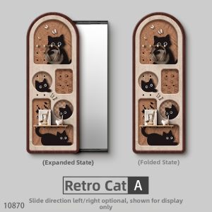 RUIBAHAO | Retro French Vintage Sliding Full Length Mirror