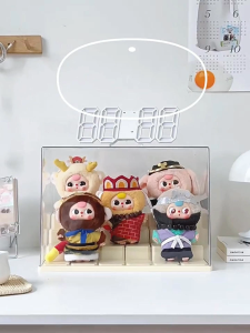 กล่องใส่โมเดล กล่อง Labubu กล่องใส สามารถวาง DIY ได้ มีสองสีให้เลือก ดีไซน์สวยงาม ความจุขนาดใหญ่ ของแต่งห้อง