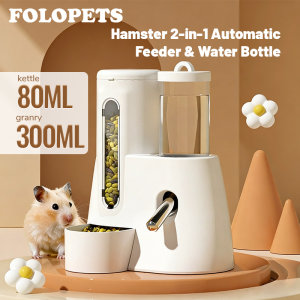 2 In1 Hamster Feeder And Waterer 80ML Large Capacity Leakproof Automatic Waterer Hamster Feeding Supplies