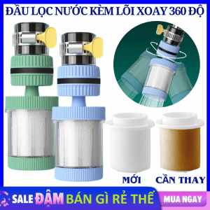 Đầu Lọc Nước - Bộ Lọc Nước Kèm Lõi Bông Lọc Cặn Bẩn Vỉ Khuẩn Xoay 360 Độ Tiện Lợi - Vòi Nước Rửa Bát / Đầu Vòi Lọc Nước Kèm Lõi Bông Lọc Cặn Bẩn Và Tạp Chất An Toàn Cho Sức Khoẻ