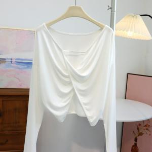 เสื้อยืดแขนกุดเปิดหลังสำหรับฤดูร้อน ทรงหลวม ทรงสั้น สำหรับผู้หญิง ชุดโยคะ ชุดเต้นรำ ชุดกีฬา ผ้าไหม ทรงหลวม ทรงสั้น ทรงหลวม