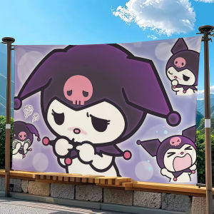 Sanrio | Hoạt Hình Dễ Thương Thảm Cờ My Melody Kuromi Pochacco Biểu Ngữ Đa Năng Cho Đảng Câu Lạc Bộ Ngoài Trời Trang Trí Tường Nội Thất Quà Tặng