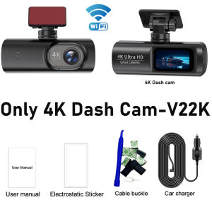 Front and rear 4K driving recorders Wi Fi and application control G-Sensor Night vision, Wide angle loop playback Parking