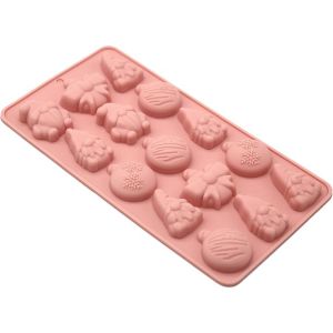 Giáng Sinh Khuôn Silicon Làm Bánh Socola Kẹo Thân Thiện Với Môi Trường Bông Tuyết Cây Santa Người Tuyết DIY Làm Bánh Trang Trí Đơn Mảnh