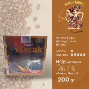 asli kalimantan kopi cap dayak 1box 100sachet kopi nikmat alami