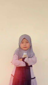 Jilbab Instan Bergo Labubu Anak Jersey usia 1-5 Tahun / Kerudung Instan Anak Premium