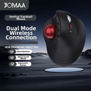 JOMAA | Chuột Bi Lăn Kiểu Đứng Không Dây Bluetooth Nút Bấm Yên Tĩnh
