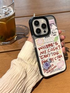 Cure Wind Stamp Little Dog Original Mobile Phone Case Full Cover Frosted Quiet for  14pro 13promax 17air 17promax 17air