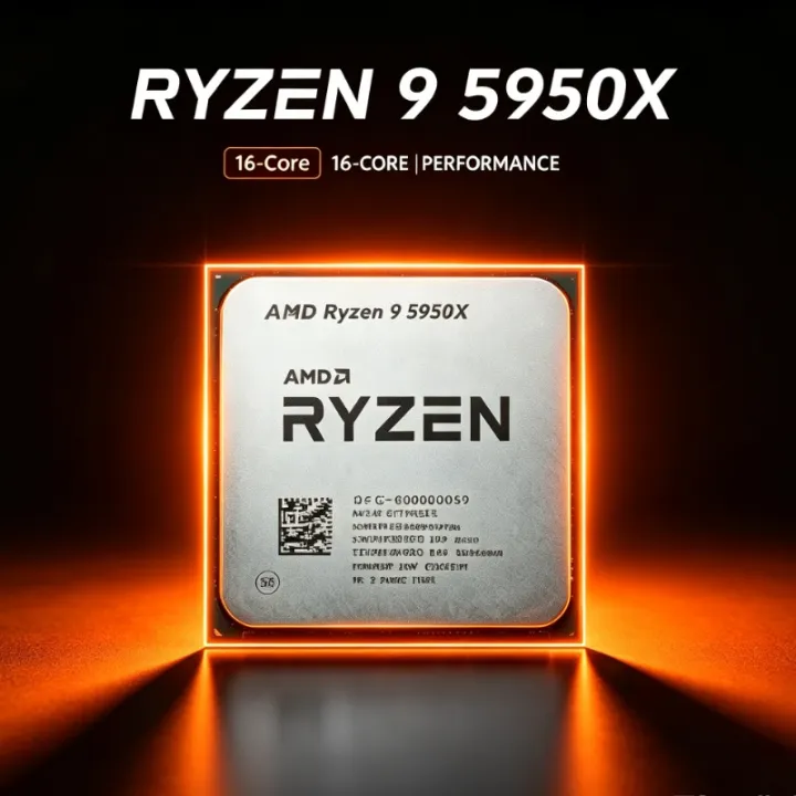 AMD | AMD Ryzen 9 5950X Socket AM4 Processor 16‑Core Multi‑Thread Without Cooler For Video Production Gaming PC