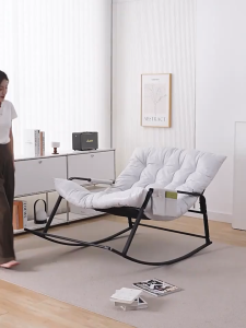 GENGYAN เก้าอี้โยก เก้าอี้พักผ่อน ใช้นั่งหรือนอนก็ได้ ฟรีเบาะนวม นุ่มนั่งสบาย รับได้ 500kg