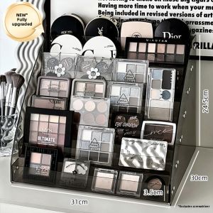 Acrylic Cosmetic Storage Box Display Stand Eye Shadow Palette Perfume Organizer Desktop Organizer Luxury Bedroom Storage Rack