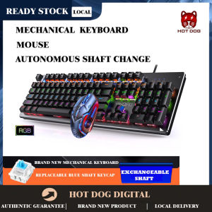 GTX500 Mechanical Keyboard 9-Color Mixed Color RGB Backlit Hot-Swappable wired 94 keys gaming keyboard Anti-Ghosting USB keyboard exchangeable shaft