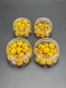 MNFT EVA Material Round Floating Carp Bait 15Pcs Realistic Fish Lures Yellow Red Foam Fishing Bait for European Fishing