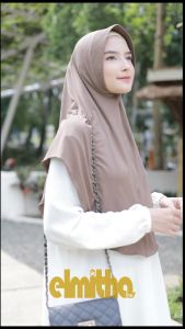 ELMITHA - HIJAB INSTAN NADYA OVAL SPANDEX JERSEY JILBAB INSTAN DAILY