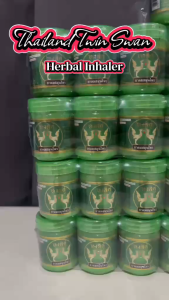 Authentic Twin Swan Hongkhu Herbal Inhaler 10g Original Thai Pocket Inhaler Made in Thailand Best Seller 100% Original Wellness Therapeutic Healthy Healthcare Essential Aromatherapy Vertigo relief souvenir gift unique birthdays giveaway.