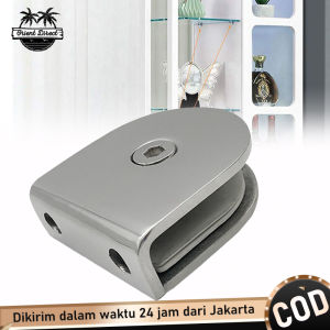 Jepit Kaca Stainless Steel & Penjepit Kaca Kotak: Glass Clips Adjustable & Bracket