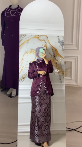 INARA ROK SONGKET One Set Baju Kurung Melayu Modern Premium Termurah Baju Setelan Kebaya Pesta Kondangan Wanita Remaja
