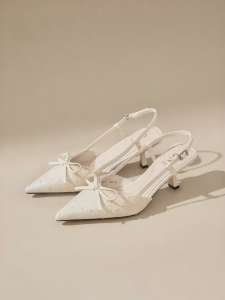 Josiny | French Style Peep Toe High Heels