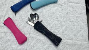 1PC Portable Cutlery Bag Cutlery Bag Cutlery Bag Travel Packaging Storage Box Cutlery Picnic Fork Spoon Bag