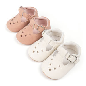 Princess Shoes with Star Buckle Low Cut Step Boots for Toddlers Spring Season Non-Slip Inner Lined Ideal for Girls And Boys
