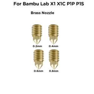 begrint | Upgraded Hardened Steel Hotend Assembly Kit 0.2/0.4/0.6/0.8mm Nozzle 3D Printer Parts for Bambu Lab X1 X1C P1P P1S Hot End Kit