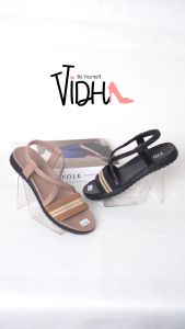 Sandal Wanita Tali Silang Belakang Sonia Sendal Casual Wanita Flat Outsole Karet Comfy DN01