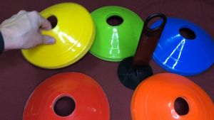 20pcs Football Training Equipment for Kid Pro Disc Cones Agility Exercise Obstacles Agility Disc Cone