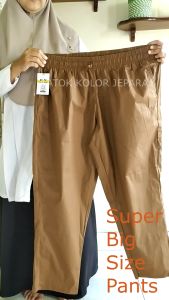 BAGGY NOBY PANTS JUMBO 5XL 6XL 7XL / Basic Pants Super Jumbo/ Celana Kerja Wanita Big Size / CELANA BAGGY HAREM / KATUN Strech Melar