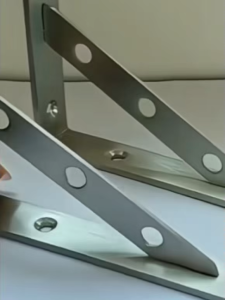 2PCS Stainless Steel Triangular Brackets Heavy Duty Solid Shelf Support L Type Wall Shelf Bracket