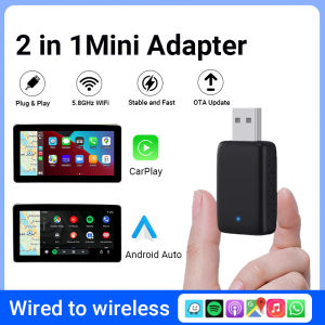 XUDA | XUDA 2026 NEW Wireless Carplay and Android Auto 2in1 smart Mini Box WIFI BT Auto Connect For Toyota Volvo Benz MG Kia MAZDA FORD
