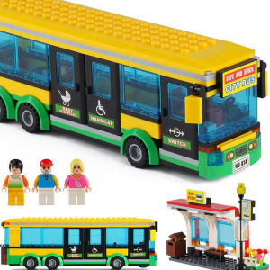 Mô Hình Xe Buýt Hai Lớp Lớn Mô Hình Xe Buýt Trường Học Mô Hình Lắp Ráp Bằng Nhựa Cho Trẻ Em Đồ Chơi Giáo Dục Cho Trẻ Em