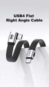 Hagibis USB C to USB C Cable Right Angle USB Type C Charger Fast Charging Cord 90 Degree PD 240W 80G for iPhone 17 External SSD