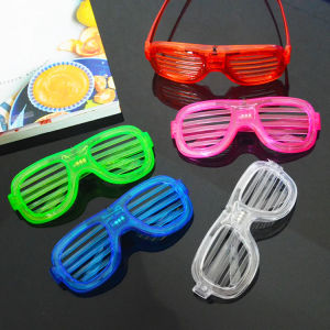 Party LED Light Up Glow Eye Glasses Kids Adult Glow in the Dark Luminous Neon Party Glasses Halloween Gift Party Favor