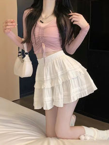 PEIZIXUAN | Ballet Style White Short Skirt for Petite High Waist A-Line New Arrival