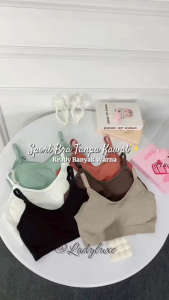 LadyLuxe - Sport Bra Polos BH Olahraga Pakaian Dalam Wanita Bh Yoga Gym Tanpa Kawat Ada Busa BR040