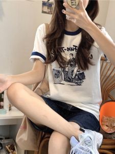 QIANSHUIYIYUN | Vintage Moto Style T-shirt