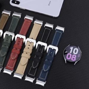 GEEKTHINK | Dây Đeo Da Không Khe Hở Dành Cho Samsung Galaxy Watch Tương Thích Với Các Mẫu 7 6 5 4 Classic Pro Kích Thước 40mm 44mm 43mm 47mm