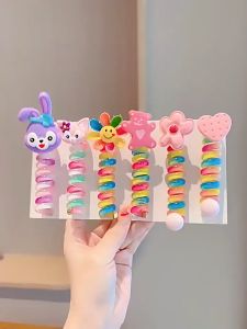 ALENADAY - Ikat Rambut Spiral Kabel Korea Karakter Kartun Anak Perempuan Lucu Tali Elastis  ACC03