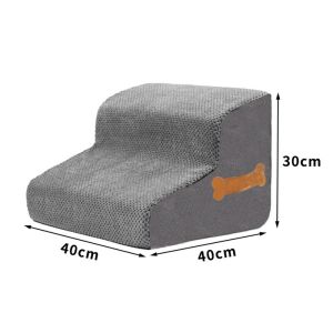 2 3 4 Step Dog Stairs High Density Foam Pet Ramp Non Slip Bottom Climbing Steps for Bed Couch Sofa Small Dogs Cats Senior Pets