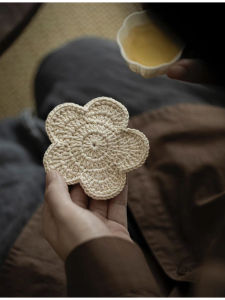 Thảm Cốc Thủ Công Bằng Cotton Thảm Pha Trà Bằng Gốm Sét Tím Thảm Hấp Thụ Nước Cách Nhiệt Thảm Pha Trà Bằng Vải Nghệ Thuật Cổ Điển