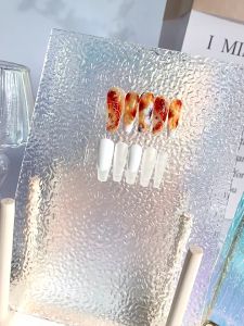 Papan Display Kuku Palsu Efek Aurora Bahan Akrilik Untuk Latihan Nail Art
